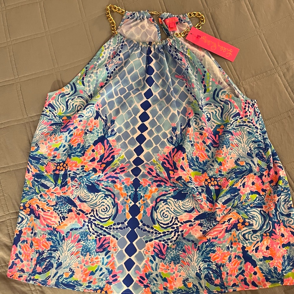 Lilly Pulitzer NWT Isa Halter Tank Size L